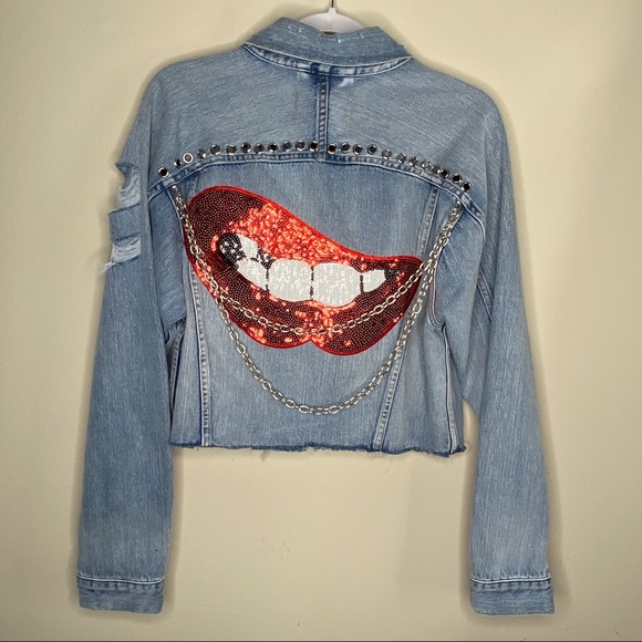 pistola Jackets & Blazers - PISTOLA DENIM Jacket Customized w patches & chains